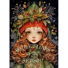 DUTCH LADY CHRISTMAS  GREETING CARD Yule Goddess 4